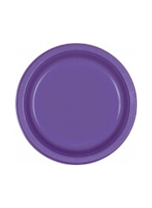 Purple plastic plates discount